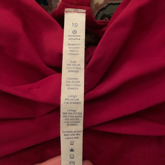 Lululemon Wrap It Up Tank in Cranberry Size 10 - Picture 8 of 10